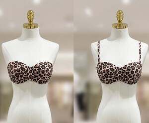 Kona Sol Women's Cheetah Strap or Strapless Plus Size 18W Bikini Swim Top NWT